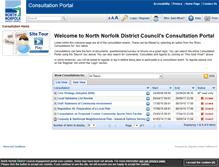 Tablet Screenshot of consult.north-norfolk.gov.uk